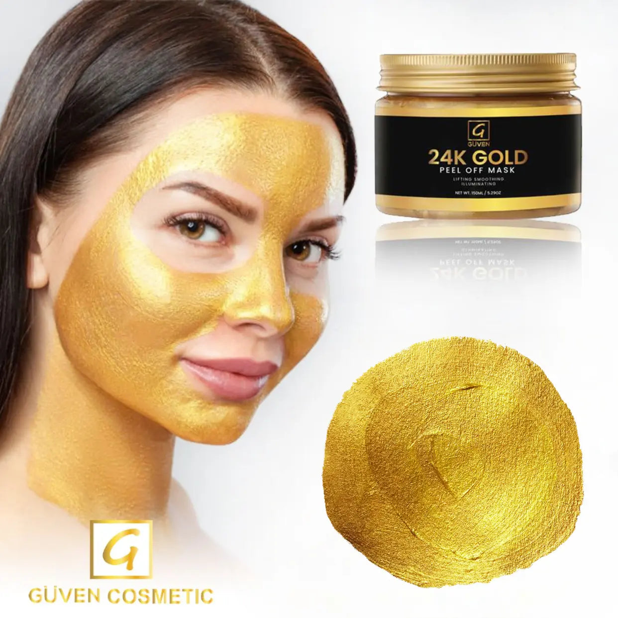 24K Gold Peel Off Face Mask for Acne, Glow & Anti-Aging Skin